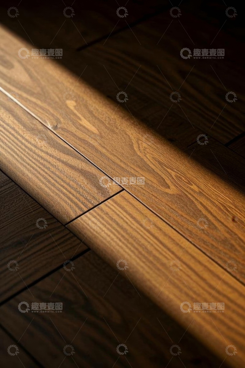高清大图下载【趣麦麦图】木质地板光影纹理特写