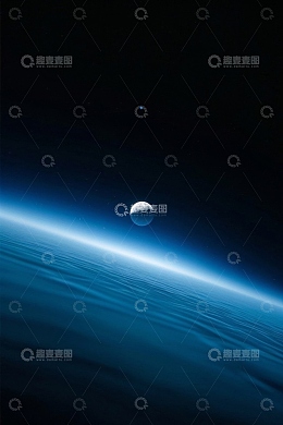 太空中的地球与月球景象