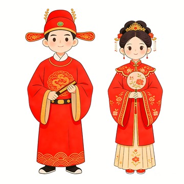 新郎新娘卡通