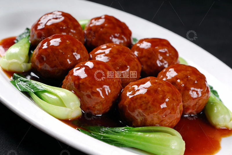 高清大图下载【趣麦麦图】红烧丸子美食摄影图片