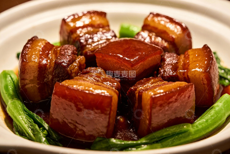 高清大图下载【趣麦麦图】红烧肉美食摄影图片