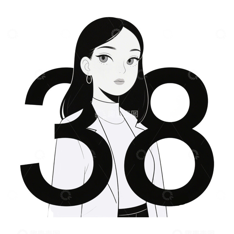 高清大图下载【趣麦麦图】妇女节艺术字38免抠元素