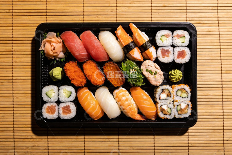 高清大图下载【趣麦麦图】寿司拼盘美食摄影照片