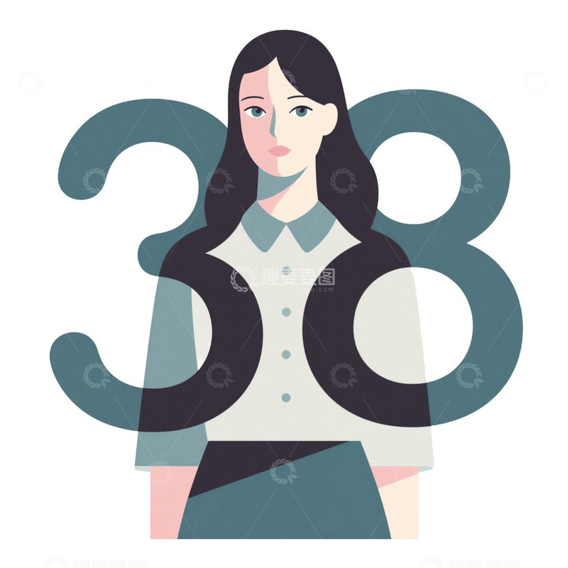 高清大图下载【趣麦麦图】妇女节38艺术字免抠元素