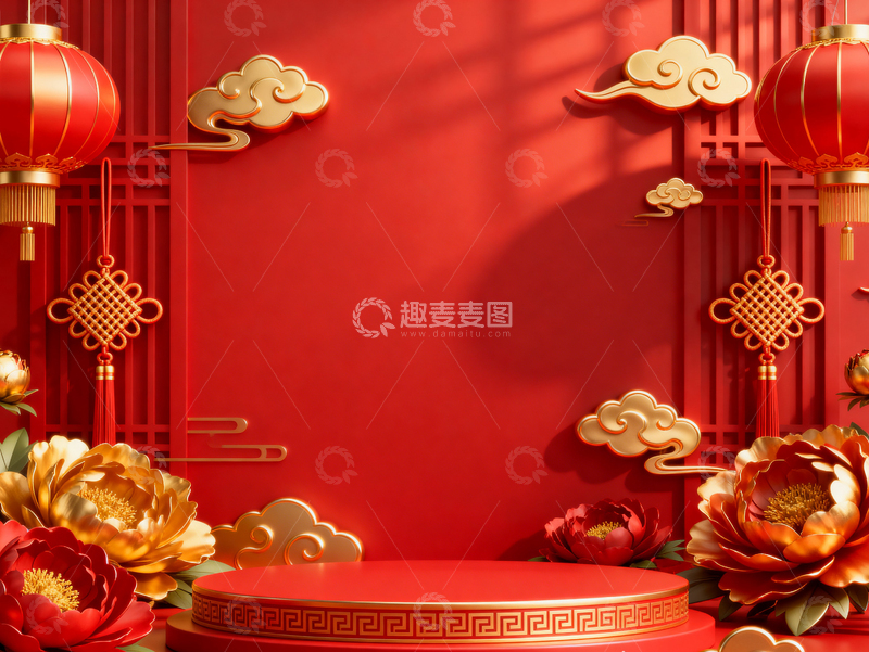 高清大图下载【趣麦麦图】新年元旦春节背景_普屏111