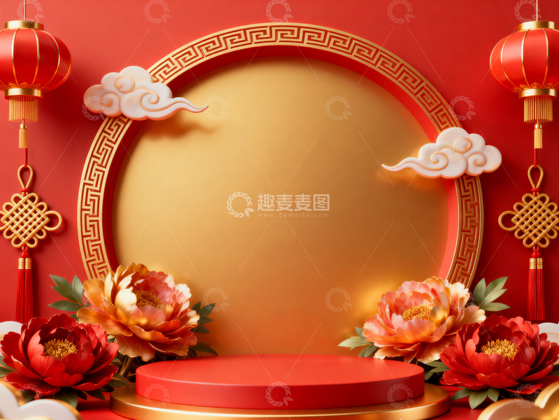 高清大图下载【趣麦麦图】新年元旦春节背景_普屏116