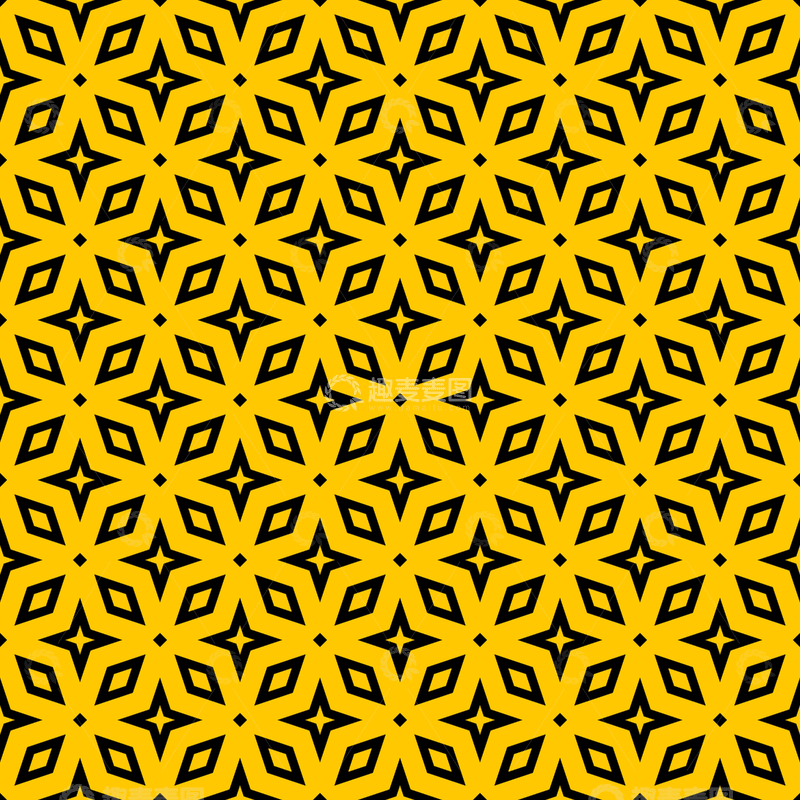 源文件下载【趣麦麦图】黄黑几何花纹背景图410
