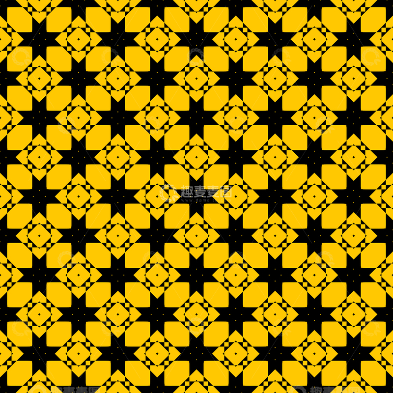 源文件下载【趣麦麦图】黄黑几何花纹背景图421