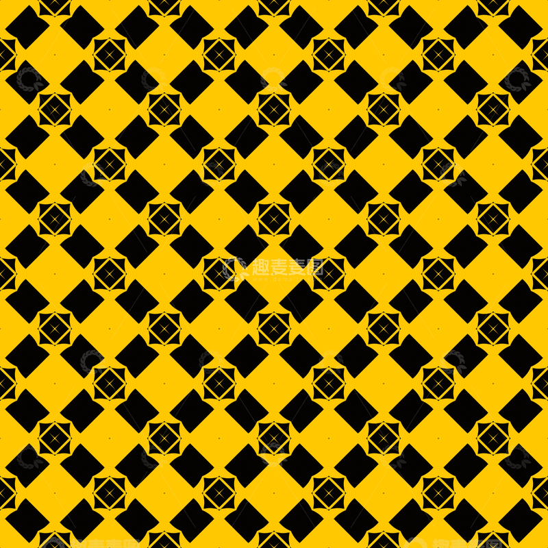 源文件下载【趣麦麦图】黄黑几何花纹背景图402