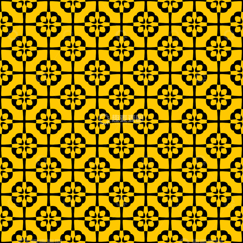 源文件下载【趣麦麦图】黄黑几何花纹背景图429