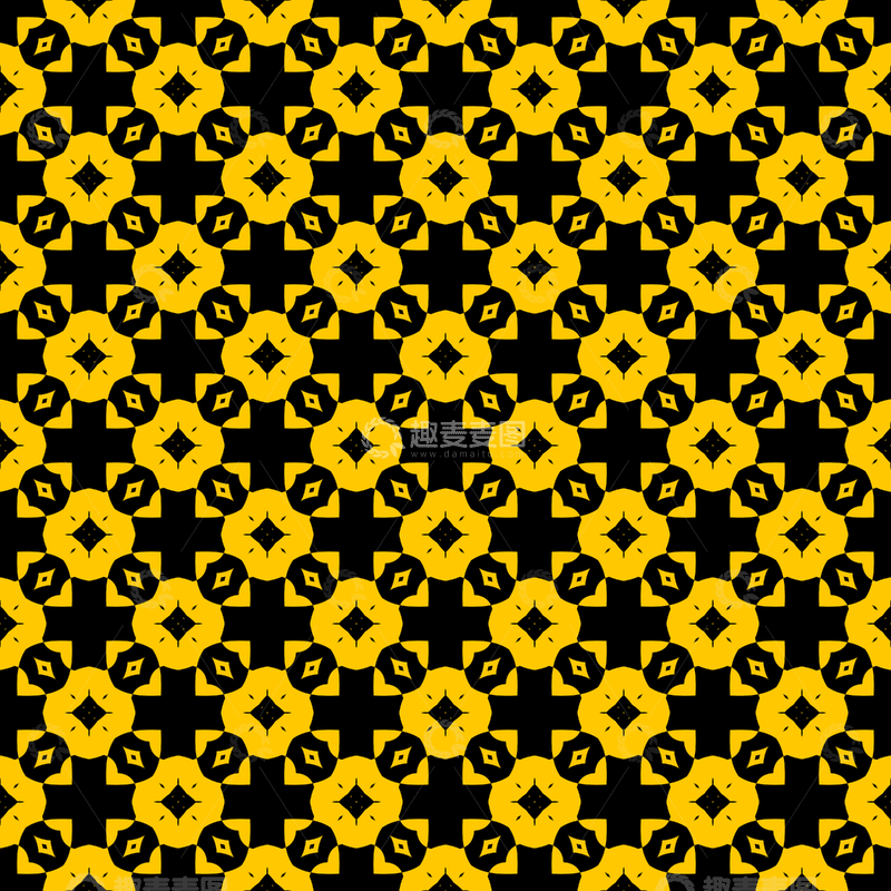 源文件下载【趣麦麦图】黄黑几何花纹背景图424