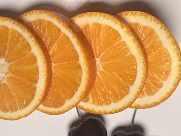 清新水果切片特写摄影