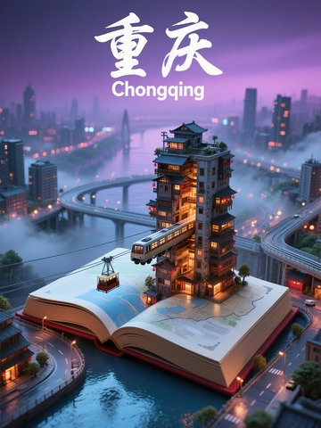 书页中的重庆魔幻立体山城