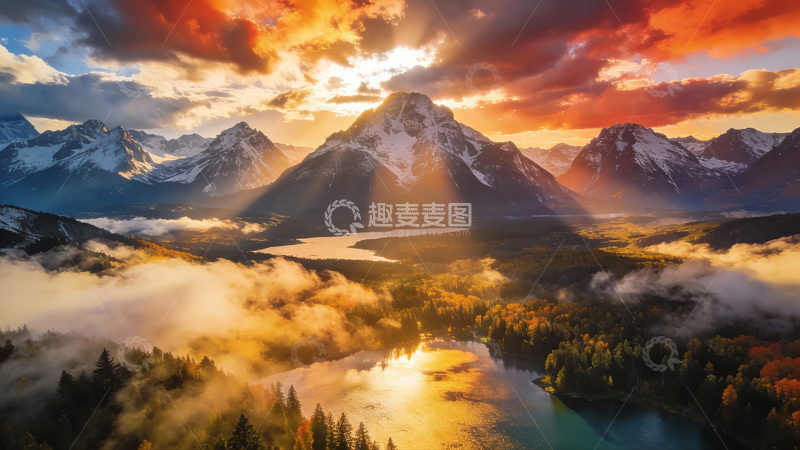 高清大图下载【趣麦麦图】壮丽山景日出风光摄影