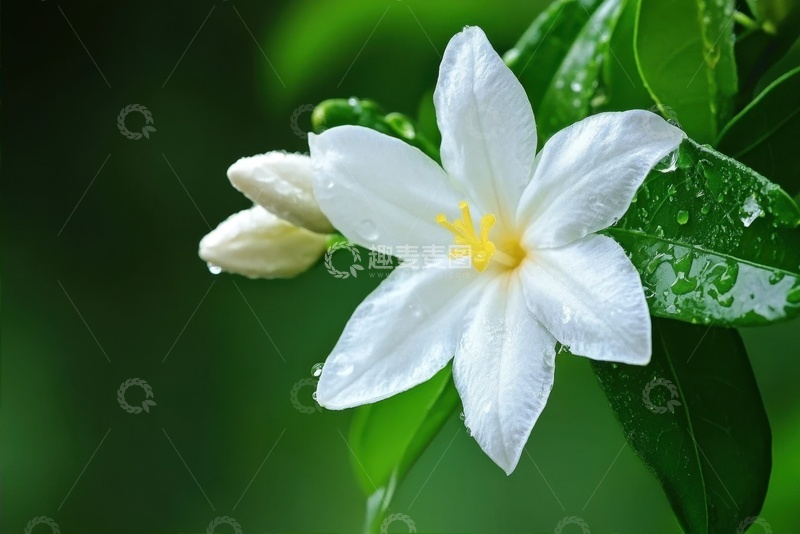 高清大图下载【趣麦麦图】一朵盛开的小白花