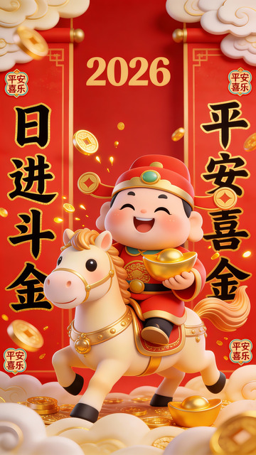 2026 年骑马财神的日进斗金吉兆