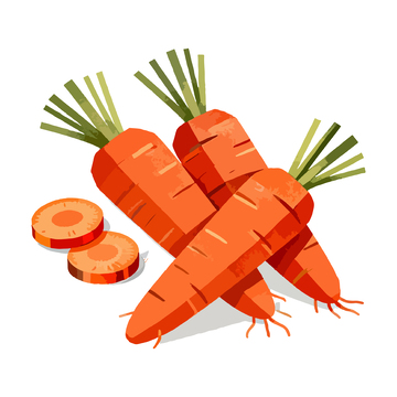 卡通风格胡萝卜插画