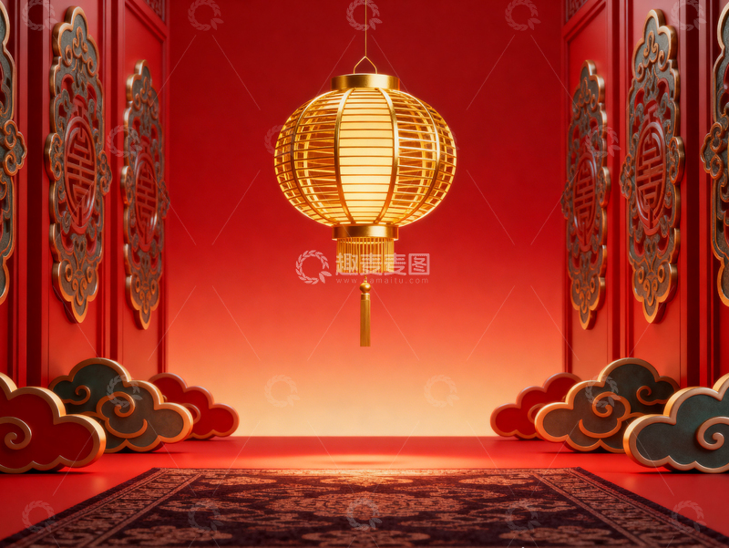 高清大图下载【趣麦麦图】新年元旦春节背景_普屏151