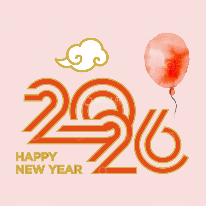 源文件下载【趣麦麦图】2026马年AI矢量艺术字