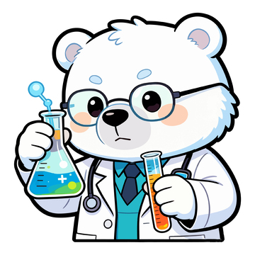 卡通科学小熊实验设计元素