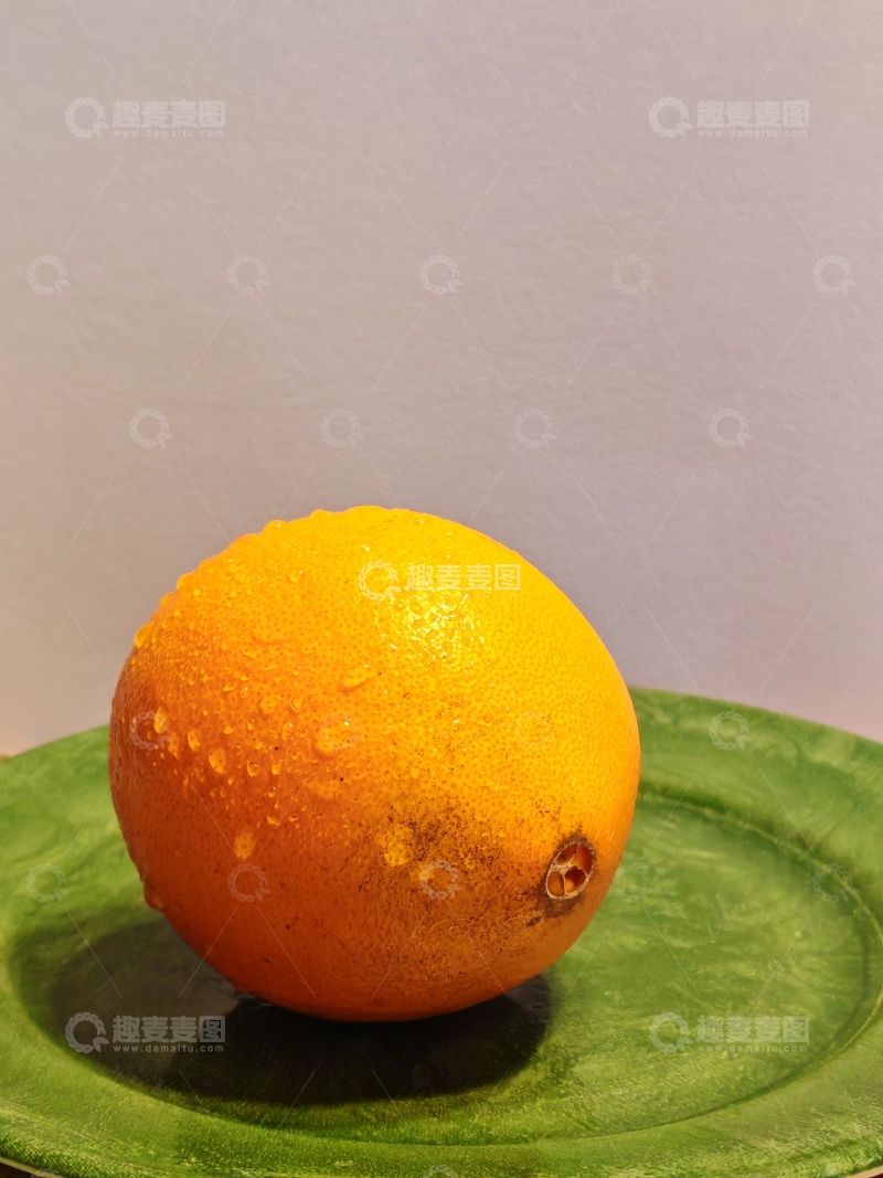 高清大图下载【趣麦麦图】鲜艳橙子绿色盘
