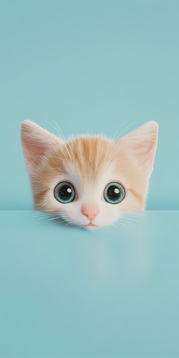 萌宠小猫卡通插画壁纸