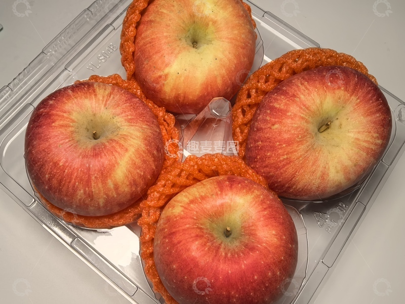 高清大图下载【趣麦麦图】透明塑料盒苹果包装