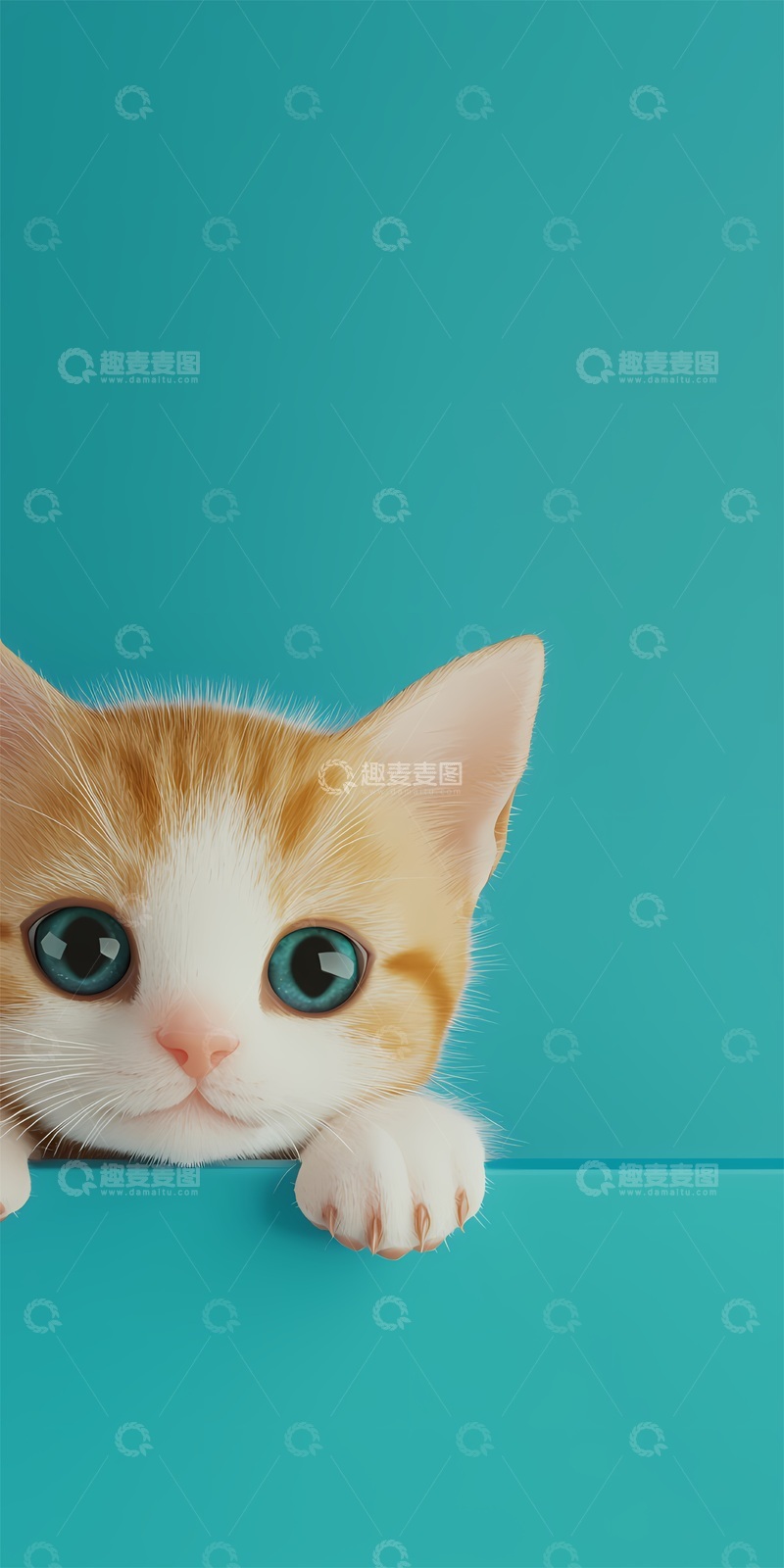 高清大图下载【趣麦麦图】可爱橘猫萌态壁纸