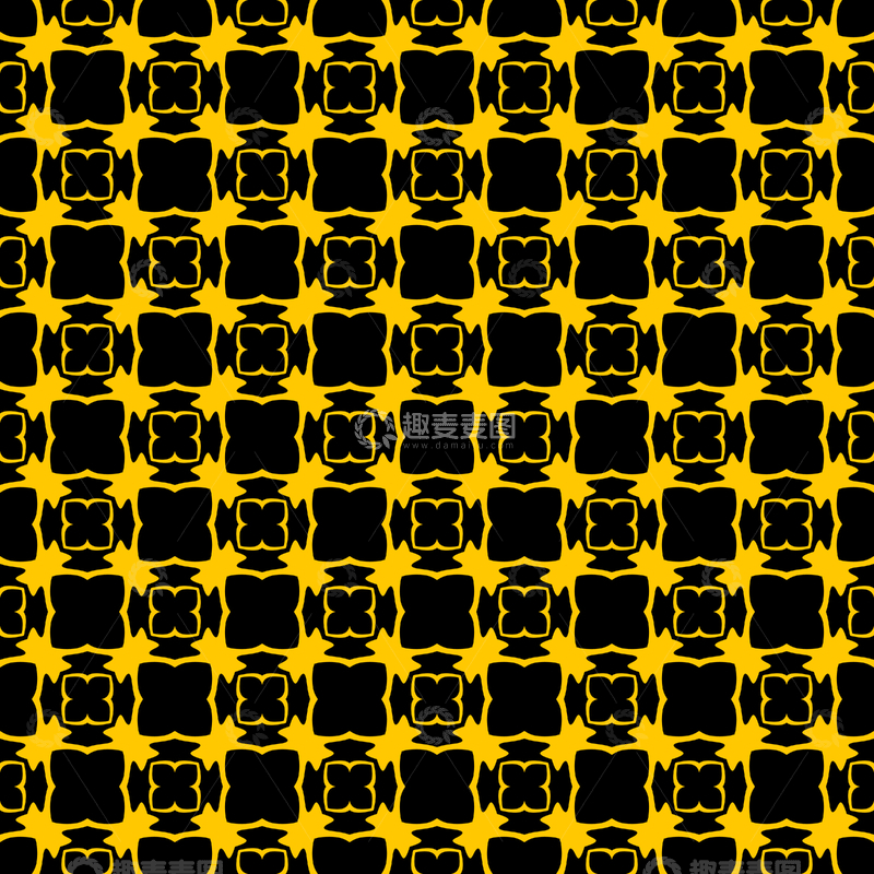 源文件下载【趣麦麦图】黄黑几何花纹背景图473