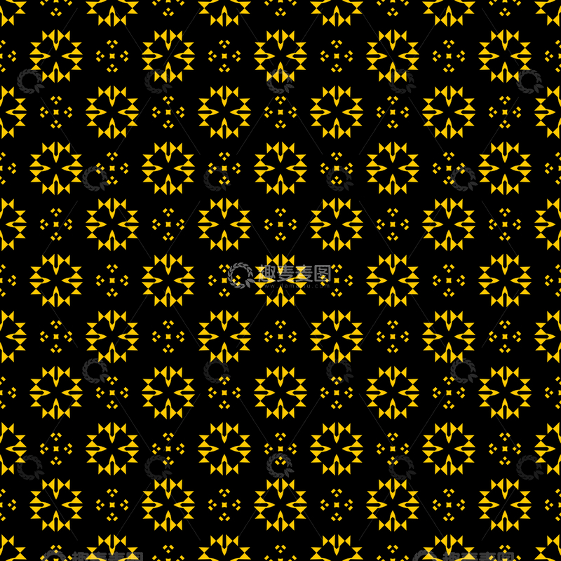 源文件下载【趣麦麦图】黄黑几何花纹背景图514