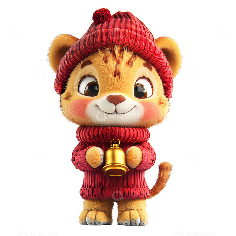高清大图下载【趣麦麦图】可爱卡通小老虎新年装饰素材