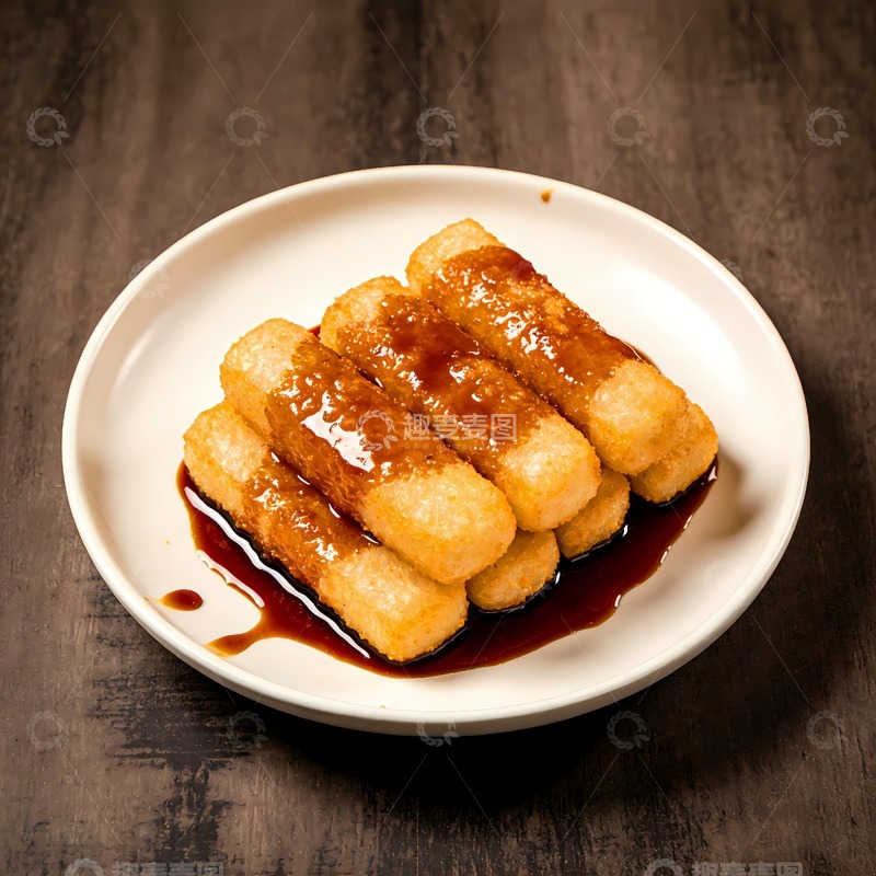 高清大图下载【趣麦麦图】一盘红糖糍粑