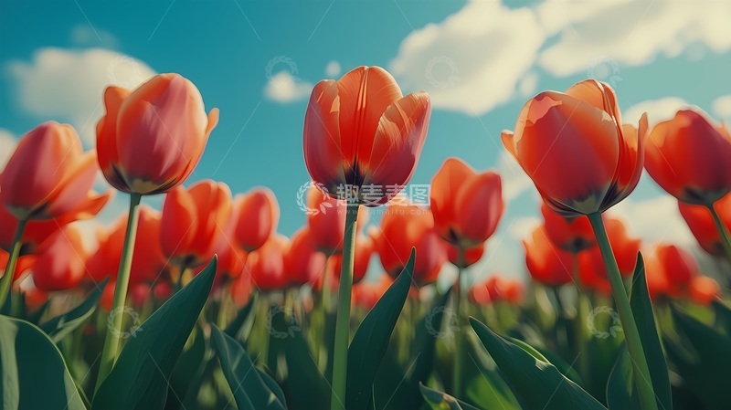 高清大图下载【趣麦麦图】郁金香花海自然风光摄影元素