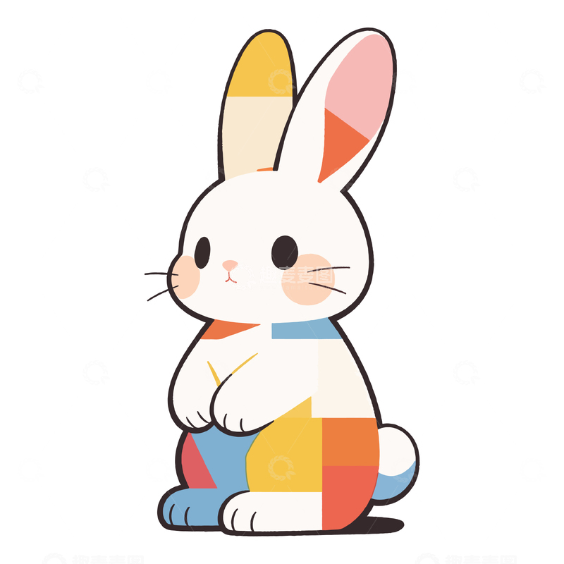 源文件下载【趣麦麦图】-可爱卡通兔子插画设计素材