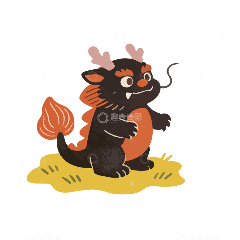 源文件下载【趣麦麦图】-卡通可爱黑鼠插画