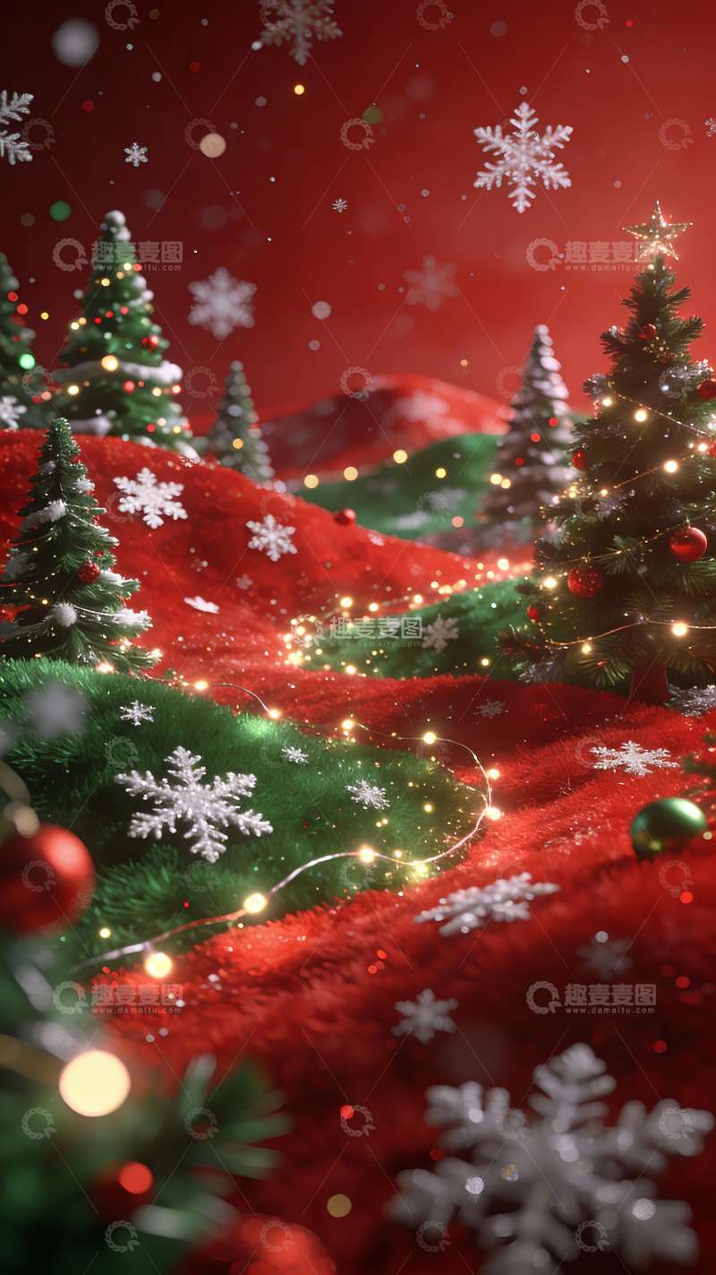 源文件下载【趣麦麦图】圣诞节主题概念海报背景7