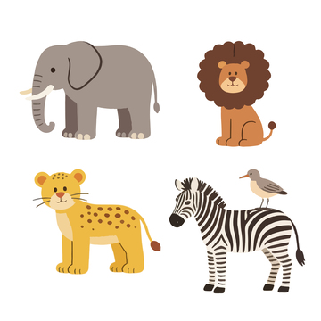 卡通动物图案设计元素