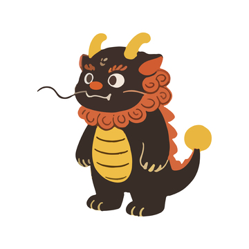 卡通可爱黑猫形象插画