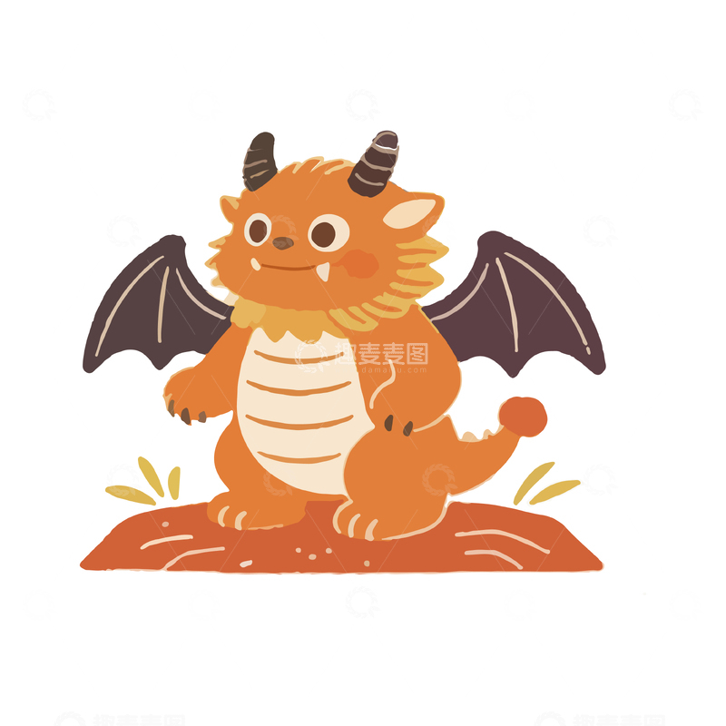 源文件下载【趣麦麦图】卡通可爱小怪兽矢量插画