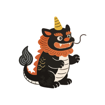 卡通神兽插画设计元素
