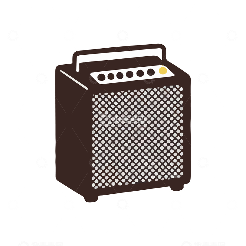 源文件下载【趣麦麦图】简约风格音箱矢量插画