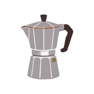 简约风格咖啡壶插画
