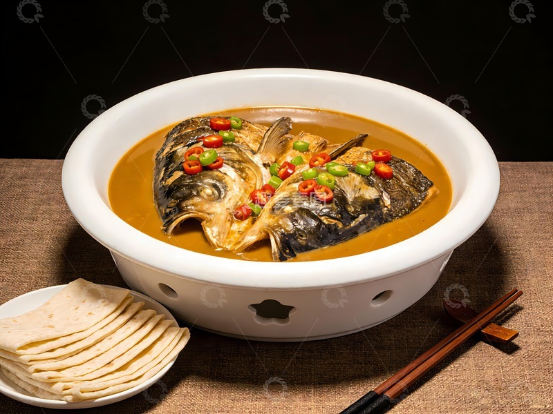 高清大图下载【趣麦麦图】鱼头泡饼图片