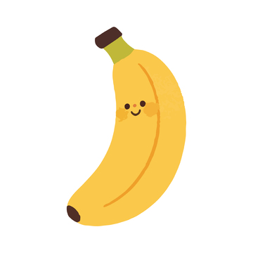 卡通可爱香蕉图案插画素材