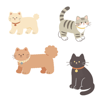 卡通猫咪插画设计元素