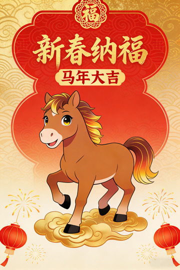 新春贺图马年吉祥