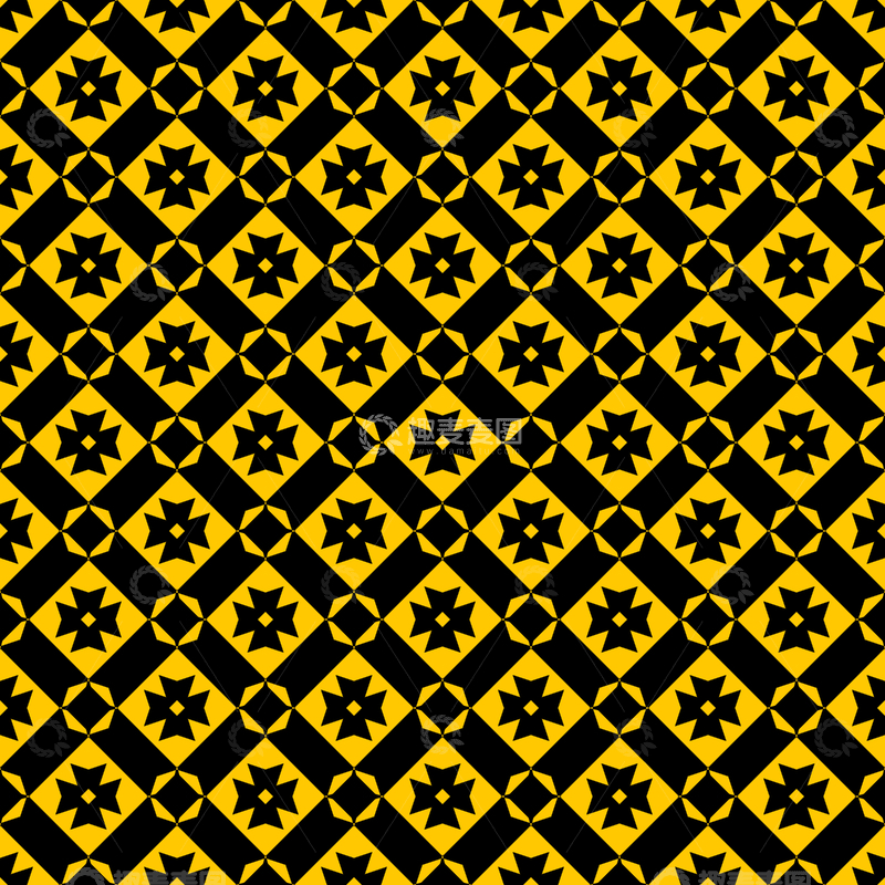 源文件下载【趣麦麦图】黄黑几何花纹背景图562