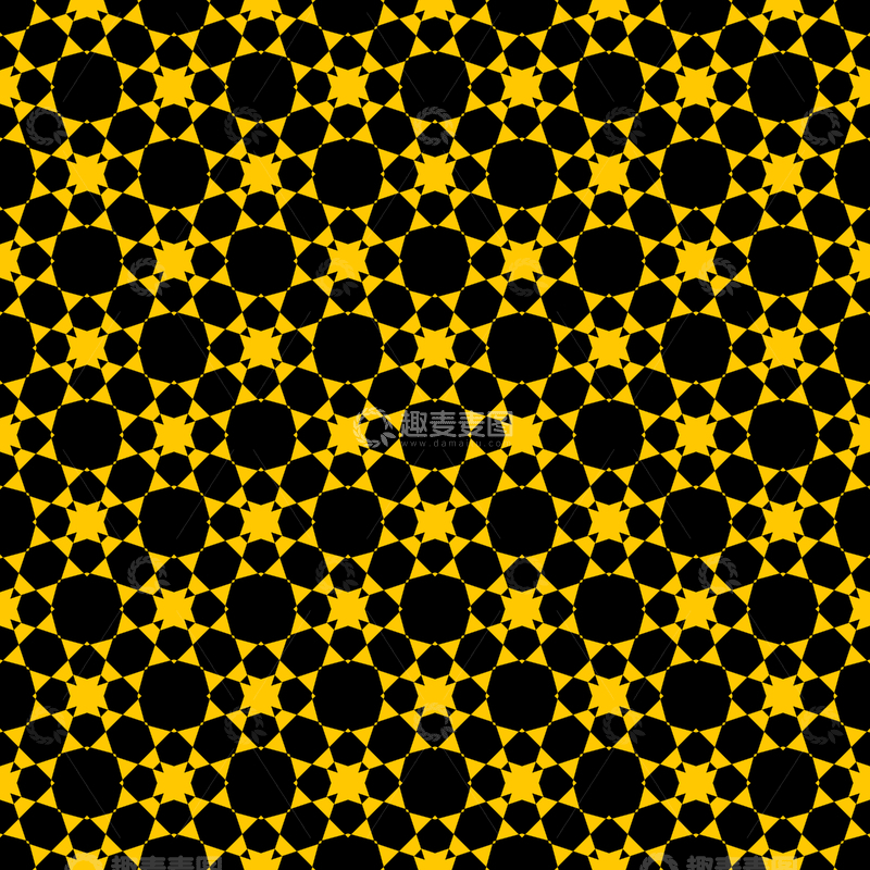 源文件下载【趣麦麦图】黄黑几何花纹背景图574