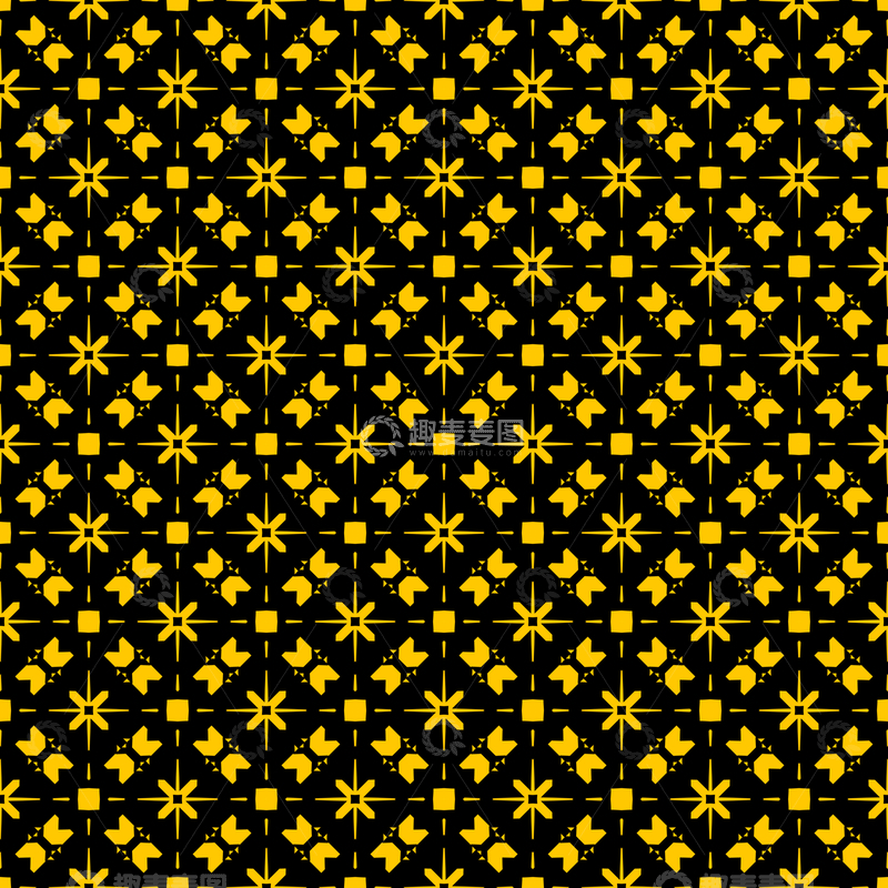 源文件下载【趣麦麦图】黄黑几何花纹背景图572