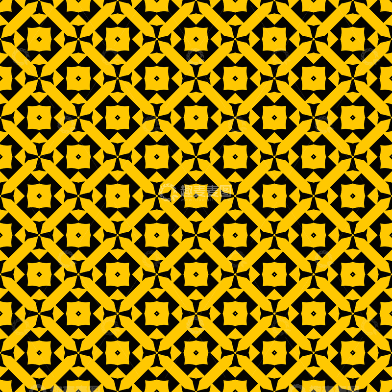 源文件下载【趣麦麦图】黄黑几何花纹背景图573